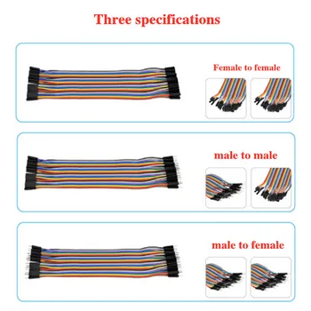 40/120pcs nácvik kábel žien a žien a mužov na male/samec samica 10/20 cm kábel 40p farieb DuPont kábel