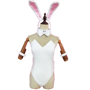 2019 Ženy Cosplay Kostým DVA Bunny Dievča Vyhovuje Sexy Roztomilý Strany Kostýmy Hra Roleplay Bielizeň Kombinézu Clubwear s Ucho