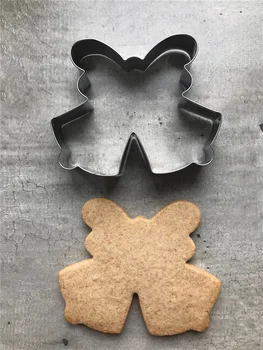 KENIAO Dvojité Bell Cookie Cutter Pre Vianočný Večierok - 8,9 x 11 CM - Sušienky Fondant Chlieb Cutter - Nerezová Oceľ