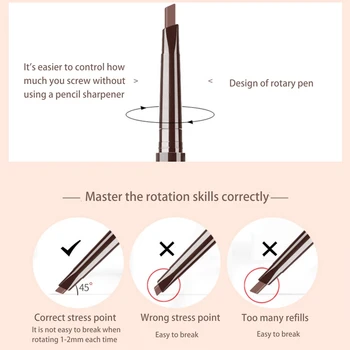 7 Farby Obojstrannú Automatické Obočie Ceruzka Prírodné Nepremokavé Trvalé Jemné Náčrt Obočia, Make-Up Kozmetika Rýchle Dodanie