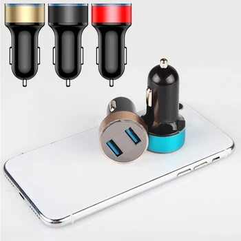 Univerzálny Mobilný Telefón, Auto-Nabíjačku USB Nabíjačka do Auta S LED Displejom pre Xiao Samsung S8 iPhone 6 6 7 8 Plus Tablet