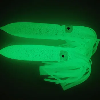 1pc 30 cm Chobotnica Rybárske Lure Svetelný Squid Sukne Mäkké Plastové Octopus Láka pesca Trolling Morské Návnada pre Tuniaka