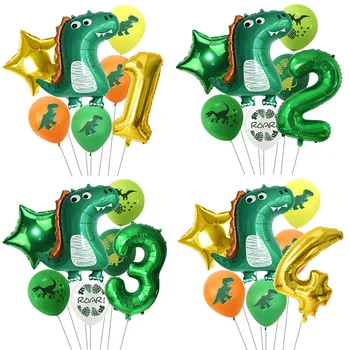 Dinosaurov Dekorácie Dragon Balóny Nastaviť Papier Garland pre Dino Jungle Narodeninovej Party Dekor Dodávky Deti Deti Priazeň