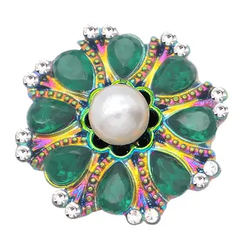 Crystal kvet 20 mm Kovové modul tlačidlo šperky DIY náramok KC2295