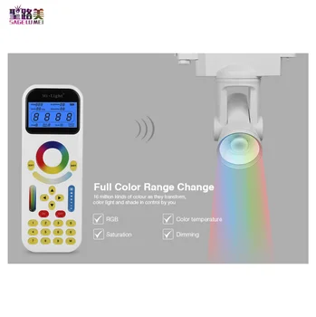 FUT090 2.4 GHz Diaľkové Ovládanie pre LED Tracklight LCD Obrazovka Farebná Škála Zmeniť Funkciu pre Ukladanie Upraviť Zoskupenie MiBOXER MiLight