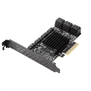 SATA PCI-E Adaptér 4/6/10 Porty PCI Express X4, X8, X16, Aby 6Gbps SATA 3.0 Hodnotiť Stúpačky Rozširujúca Karta SATA III PCIE X4 Radič