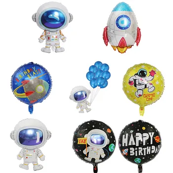 Vonkajší Priestor Astronaut Rakety, Balóny Fóliový Balón Tému Dekorácie Chlapec Deti Narodeniny Dekor Baby Sprcha Hélium Globals