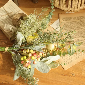 Umelé kvety a rastliny Vianočné Agátu false kvet domova arrangemen wild Buriny, svadobné Kytice, dekorácie