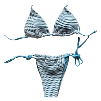 Vamos Todos 2021 Letné Biele Rybárske Siete Remeň Bikini Plávanie Oblek Pre Ženy Sexy Mini 2 Dielna Sada Plavky, Kúpacie Plavky
