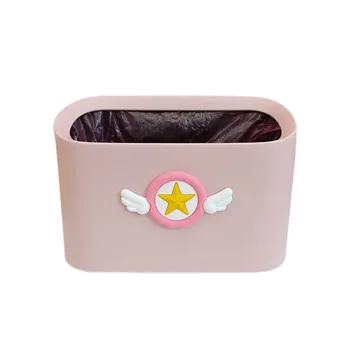 Card Captor Sakura Cartoon Kreatívne Domáce Spálňa Koša Anime Roztomilý Ružový Plastový Odpad Kôš Na Odpadky Skladovanie Vedro Bez Veka