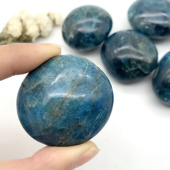 Krásne Prírodné Modré Apatitu Palm Quartz Gem Crystal Leštené Surové Kamene Nepravidelného Tvaru Uzdravenie Domáce Dekorácie, Darčeky