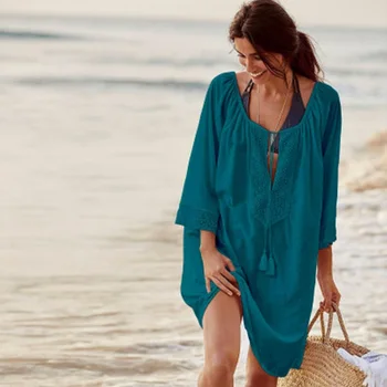Sexy Zakryť Bikiny Žien Plavky Cover-Up Pláži Plavky Plážové Oblečenie Pletenie Plavky Oka Plážové Šaty, Tuniky Župan