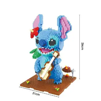 Disney Hračky Gitara Steh Diamond Stavebné Bloky DIY 3D Montáž Obrázok Modelu Deti Kid Nový Rok Darčeky, Dekoratívne predmety
