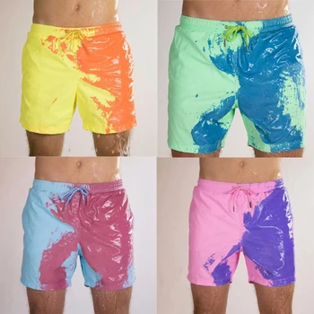 2021 Nové Úžasné Farby Beach Šortky v Lete Plávanie Krátke Rýchle Suché šortky pre Mužov Pláž, Kúpanie Mužov Sexy Nohavičky Gay