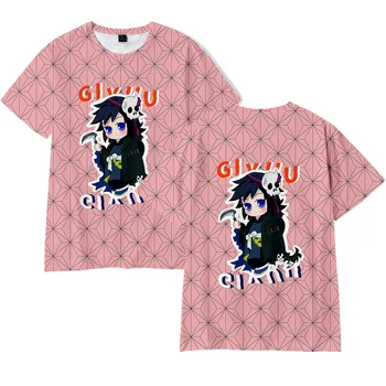 Démon Vrah Kimetsu Č Yaiba Halloween Cosplay Kostým Kamado Tanjirou Nezuko Agatsuma Zenitsu 3D Print T Shirt pre Dospelých/deti