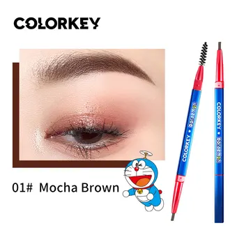 COLORKEY Doraemon Obočie Ceruzka, Štetec, Prirodzené Farby Dlhotrvajúci Nepremokavé Eye make-up Pero obojstrannú Nástroj Anime Kozmetika