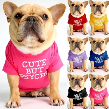 Letné 2021 Pet Tričko francúzsky Buldog Posádky Krku T-shirt Psie Oblečenie Medvedík Bišonika Pes, Pet Oblečenie Perro Oblečenie pre psa