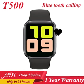 Najpredávanejšie Pro-T500 Smartwatch 2021 Modrý Zub Hovor OEM Dail Fitness Tracker Smart Hodinky Muži Ženy T500 Plus inteligentný náramok