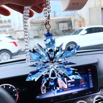 Interiéru Vozidla Prívesok Osobné Štýl Prívesok Dodanie Crystal Snowflake Auto Závesné Dekorácie Dodanie Praktické Zavesenie Ornamen