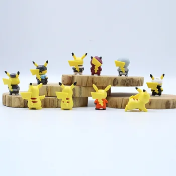 10 druhov 4cm Pokemon obrázok Pokémon Pikachu bábiky Japonské kreslené bábiky kolekcia classic ozdoby, hračky pre deti