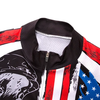 RÝCHLOSŤ ŠPIČKOVÝ Cyklistický Dres Mtb Oblečenie Tričko Zariadenia Cycling team Krátky Rukáv Nastaviť USA Jersey Stil Amerikanische Flagge Čierna