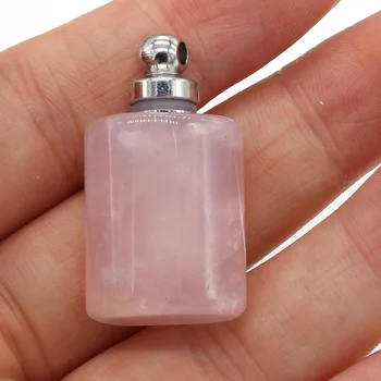 Prírodný Parfum Fľašu Kameň Prívesok Náhrdelník Pilier Crystal Agates Esenciálny Olej Difúzor Kameň zobrazili kľúčové tlačidlá pre Šperky Robiť
