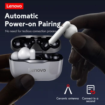 Lenovo LP1 Bezdrôtové Slúchadlá Športové Nepremokavé Bluetooth-Kompatibilné Slúchadlá 300mAh Plnenie Box HIFI Stereo Slúchadlá s Mikrofónom