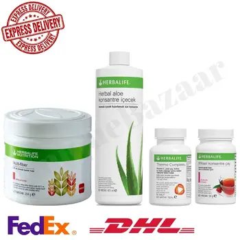 Herbalife Výživy Súbor 1 Box, Multi-Vlákna Nápoj v Prášku +1 Box Čaj + 1Box Aloevera Piť+ 1 Box Thermo Complate Zdravý Životný štýl