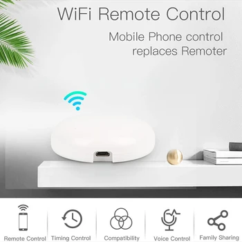 Inteligentný IR Diaľkové ovládanie WiFi Tuya Pre Smart Home Ovládanie Pre TV DVD AUD AC klimatizačné zariadenie Pracuje S Alexa Domovská stránka Google Univerzálne Biele