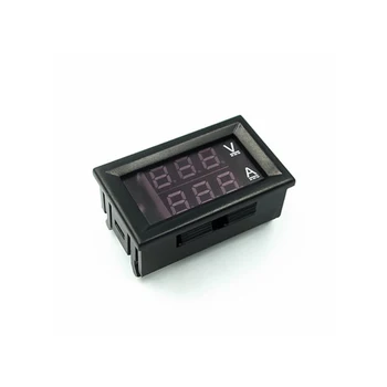 DC 0-100V 10A Digitálny Voltmeter Ammeter Duálne Zobrazovanie Napätie Detektora Aktuálne Meter Panel Amp Volt Rozchod, Červené, Modré LED