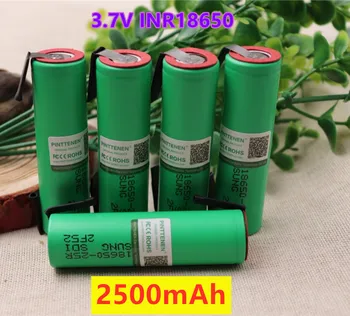 Nové 18650 Batérie 2500mAh 3,7 V INR18650 25R 20A Vypúšťanie Vysoký Prúd Zváranie Niklu List lítium-iónová Nabíjateľná Batéria