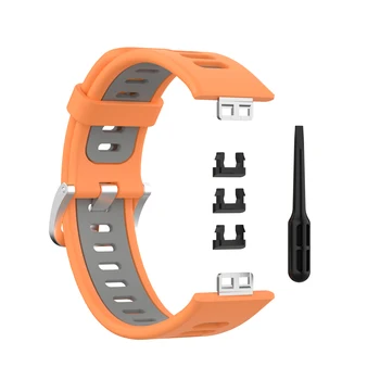 Pre Huawei Sledovať Dvojité Farba Športové Silikónové Popruh Fit Kapela Watchband Pre Huawei Fit Smartwatch Náramok Popruhy príslušenstvo