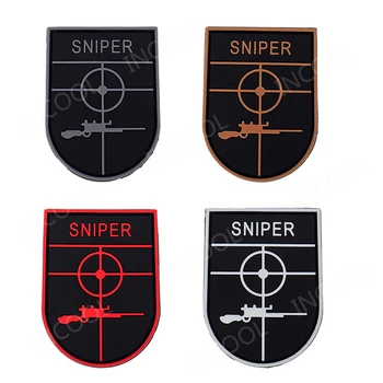 Sniper Vyšívané Škvrny Taktické Armády Vojenské Patch Znak Boja proti Zombie PVC, Gumy Lebky Odznaky Na Odevy Spp Taška