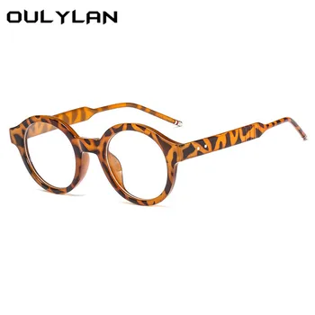 Oulylan Vintage Okrúhle Okuliare, Rám Muži Ženy Dizajn Predpis Optické Predstavenie Ženský Módny Malé Rámy Na Dioptrické Okuliare Black