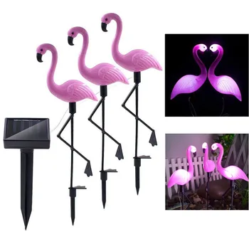 Solárne Kosačky Lampa V Štýle Art Deco Krásne Nepremokavé Plug Svetlo Flamingo Krajiny Svetlo Vonkajšie Vila Záhrada Záhrada Balkón S Výhľadom Svetlo