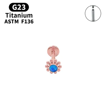 2021 Roztomilý Opal Náušnice G23 Titán 16 G Lip Stud Náušnice Chrupavky Špirála Náušnice, Piercing Módne Dámske Šperky Darček