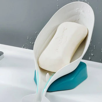 Delfín-Mydlo v tvare Misky Box Mydla, Držiak S Bulík Mozgov Rack Toaletné Mydlo Box Stojí prísavky Cestovné Kúpeľňových Doplnkov