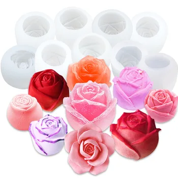 Ruže kvet silikónové ľad, zásobník plesní, domácich kutilov, ice ice cube formy ručné Valentína mousse tortu formy