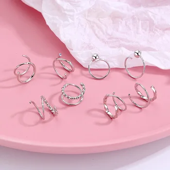 Ručné Twist Otočiť Jar Jednoduché Náušnice Pre Ženy, Mužov Pár Minimalistický Šperky, Piercing Vintage Náušnice Darček