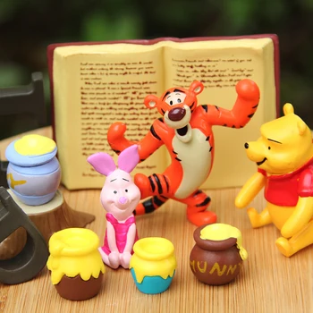 Disney Winnie The Pooh Anime Akcie Obrázok Zber Model Cartoon Medvedík Pú Tiger Prasiatko Diy Dekorácie, Hračky Pre Deti