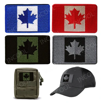 Vlajka Kanada Škvrny Vyšívané Škvrny Kanadský Javorový List Vlajky Znak Appliques Plná Výšivka Odznaky Pre Oblečenie, Tašky, Čiapky