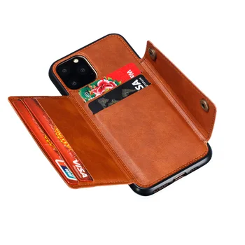 Flip Stojan Kožené puzdro Pre iPhone 12 11 Pro Xs Max Mini XR X Magnetický Držiak Karty Peňaženky Kryt Pre iPhone 8 7 6 6 Plus Fundas