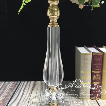 10PCS akryl kvetina stand svadobné crystal vrchol svietnik svietnik zlato, striebro displej rack