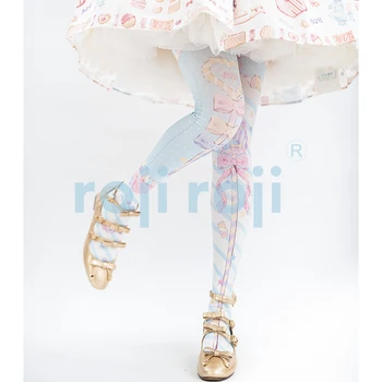 Lolita Ponožky dámske v Lete a na Jeseň Mid-Ponožky Velvet Vytlačené podkolienky Lolita Japonský Ponožky