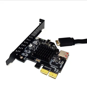 H1111Z Pridať Na Karty PCI Express 3.0 USB 3.1 PCI-E Karty PCIE USB Adaptér Navyšoval TYP-E USB3.1 Gen2 10Gbps + USB2.0 Rozširujúca Karta