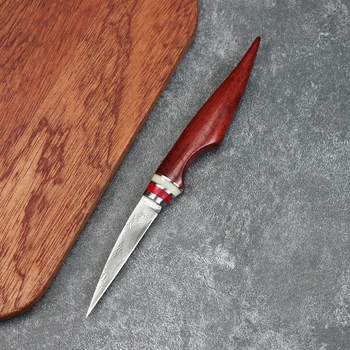 JUNSHENG 3-palcový ručné profesionálny kuchár Damasku ocele VG10 multifunkčné kuchynské nožom