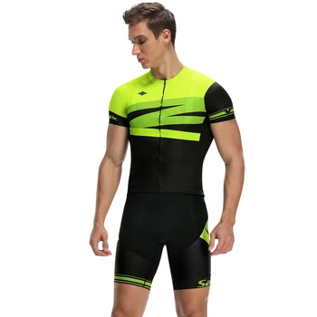 Santic Mužov, jazda na Bicykli Sady Letných Cyling Jersey Šortky Podbradník MTB Cyklistické Oblečenie Nosiť Maillot Ciclismo Cyklistické Oblečenie Set sa