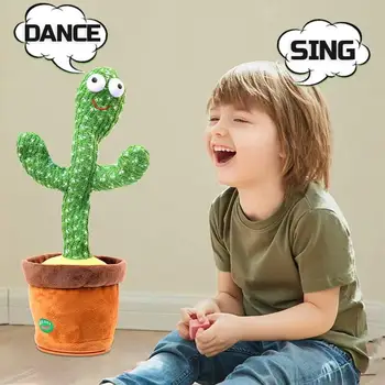 Hovorí Plyšové Cactuss Tanečník Hračka Svetelný Nahrávanie Naučiť Sa Hovoriť Krútenie Plyšové Hračky Kaktus Elektrické Spev 120 Piesní