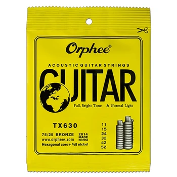 Orphee 10 Nastaviť 6Pcs/Set Gitara String String Super Svetla Akustická Gitara, Struny
