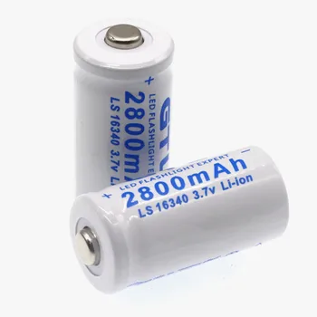 Vysokou kapacitou 2800mAh Nabíjateľná 3,7 V Li-ion 16340 Batérie CR123A Batérie, LED Bleskom Pre 16340 CR123A Batérie